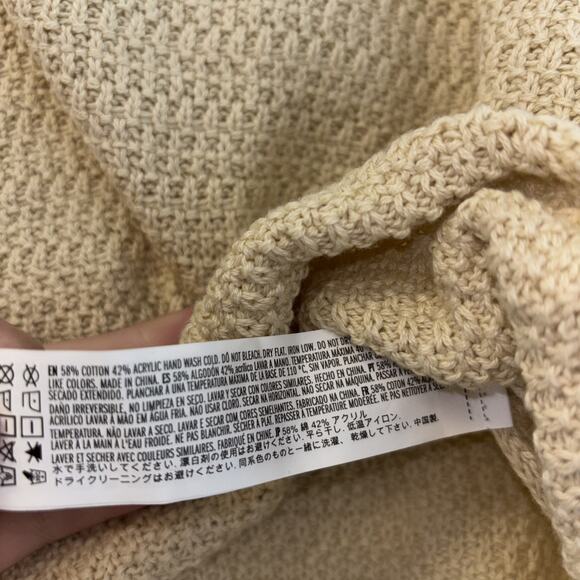 Knit Women’s Sz Xs Cottage Core Boho Beachy Peasant Organic Beige Lagenlook Fest - Picture 5 of 6